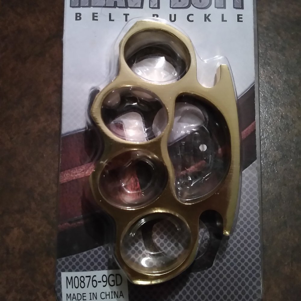 Heavy Duty Brass Knuckle Belt Buckle